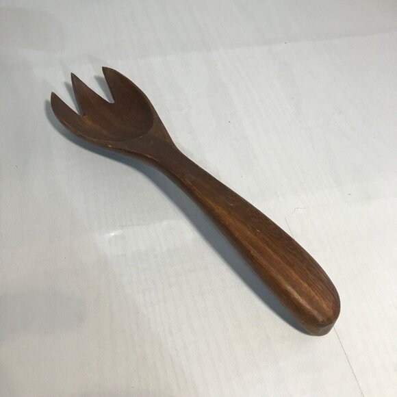 Wooden Bowl Set From Philippines 8 Pieces 4 Small & 2 Serving Bowls Spoon Fork - Picture 7 of 14